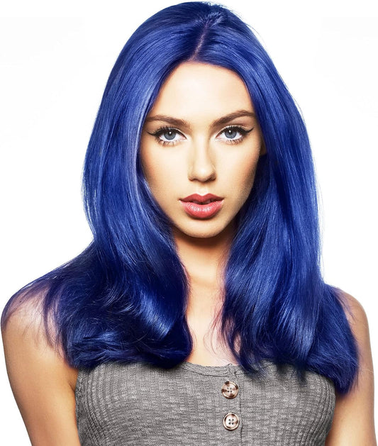 Knight &amp; Wilson Colour-Freedom 150ml Truly Blue Semi-Permanent Hair Colour - Ultra-Vibrant Vegan Friendly Colour Mask with Shine Booster Complex - Ammonia Free Colour Lasts Up To 6-10 Washes
