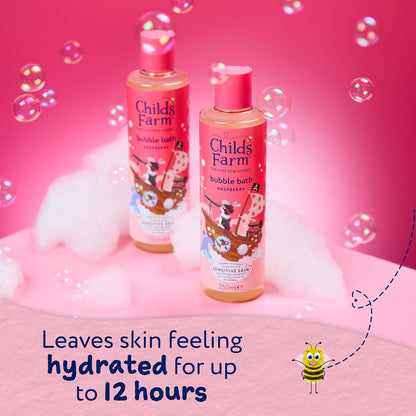 Raspberry bubbles that actually care for tiny skin