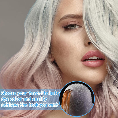 Highlight Cap and Hook Kit, 12-Piece Silicone Hair Highlighting Set with Dye Tools, Professional Streaking Cap for DIY Home Styling and Salon Use