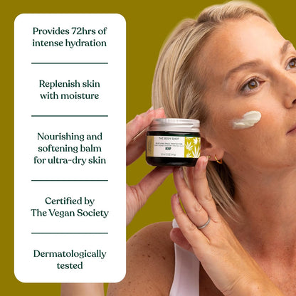 The Body Shop Hemp Rescuing Face Protector (1x 50ml), 72hr Hydrating Face Cream for Very Dry Skin, Vegan Daily Moisturiser with Hemp Seed Oil, Shea Butter &amp; Mango Seed Oil