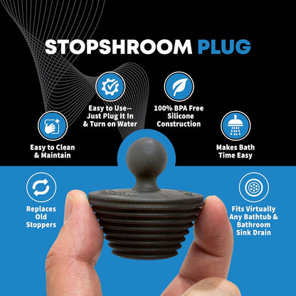 TubShroom Bathtub Hair Catcher Drain Protector Silicone Stainless Steel Standard