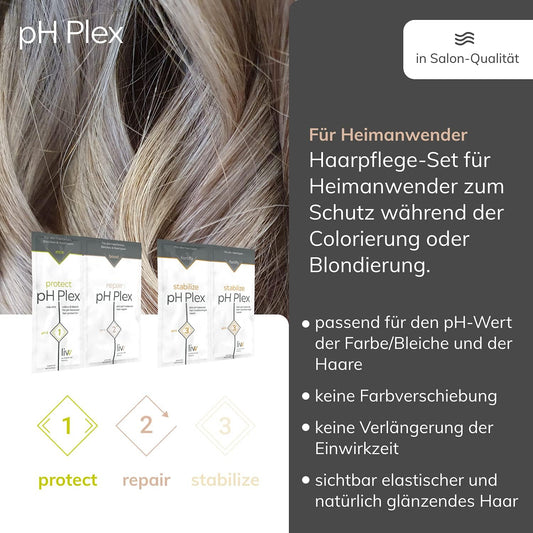 pH Plex 1 Protect &amp; 2 Repair - Friends Kit for Protection &amp; Repair Colouring, Discolouring and Bleaching Repairs Damaged Hair For All Hair Types For Optimal Hair Feeling
