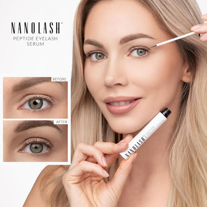 Nanolash Peptide Eyelash Serum 5ml - Longer, Thicker, Stronger Lashes in 8 Weeks - Unisex - Clear - Women