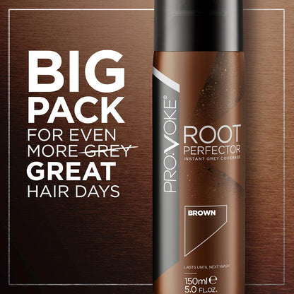 3 x150ml PROVOKE Root Perfector Instant Root Touch Up Spray - Brown