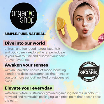 Organic Shop Body Mousse Sense Boosting Sweet Raspberry, 250 ml