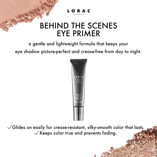 LORAC, Behind the Scenes Eye Primer, Lighweight Formula, Make Up Eye Primer for a Professional Make Up, For All Skin Types, Cruelty Free