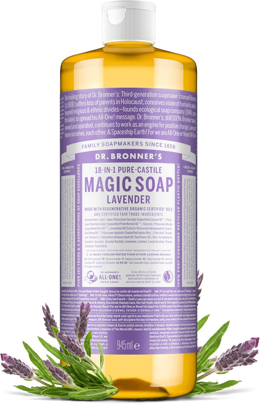 Dr Bronner's - Lavender All-One Magic Soap, 945ml Recycled Bottle