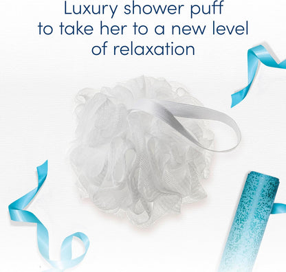Dove Relax Duo Gift Set Body Wash Collection with a shower puff perfect gifts for her 2 piece