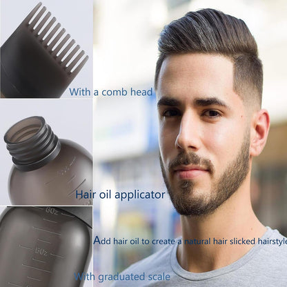 Hair Applicator Bottle-Root Comb Applicator Bottle and Continuous Spray Bottle, Hair Spray Bottle and Oil Applicator for Hair (Black)