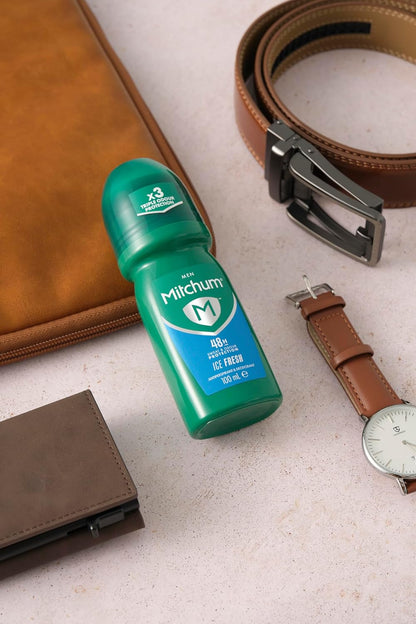 Mitchum Men 48HR Protection Roll-On Deodorant &amp; Anti-Perspirant, Ice Fresh, 100 ml