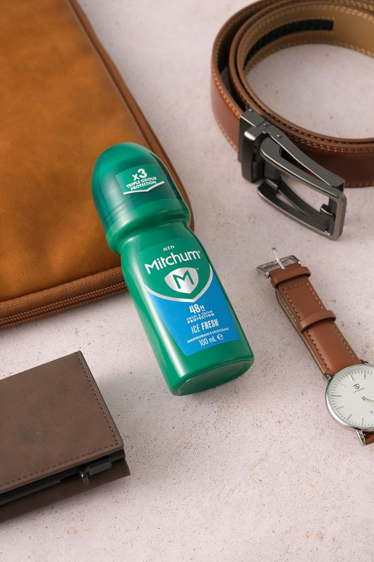 Mitchum Men 48HR Protection Roll-On Deodorant &amp; Anti-Perspirant, Ice Fresh, 100 ml