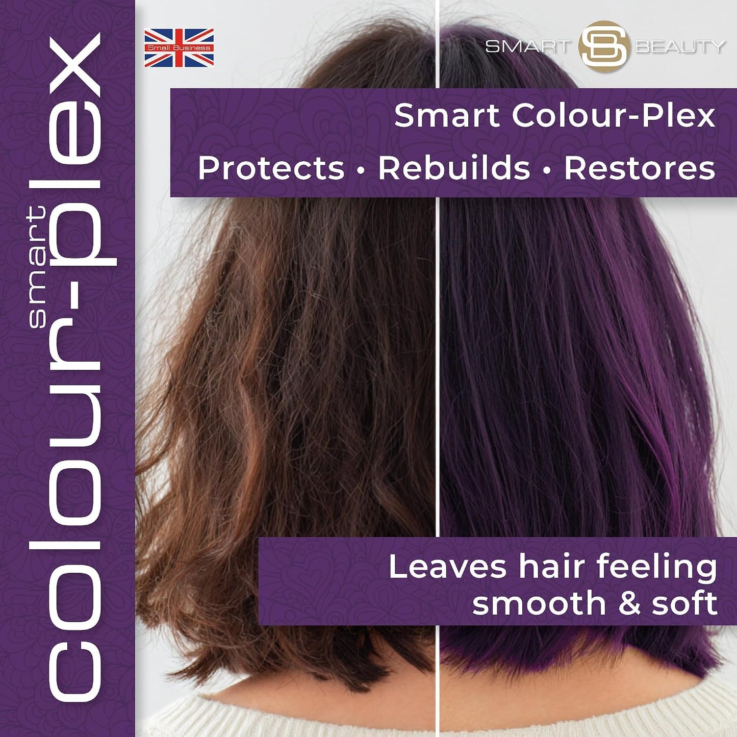 Amethyst Purple Hair Dye Permanent with Anti-Breakage Plex Hair Care, Vegan Hair Dye &amp; Cruelty-Free, 100% Grey Coverage, Purple Hair Colour, For All Hair Types. Smart Beauty
