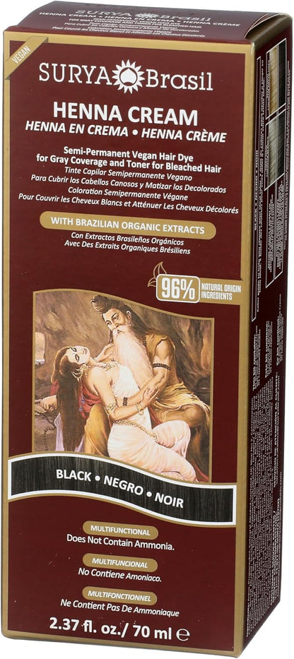 Henna Cream - Black Surya Brasil 2 Bottles