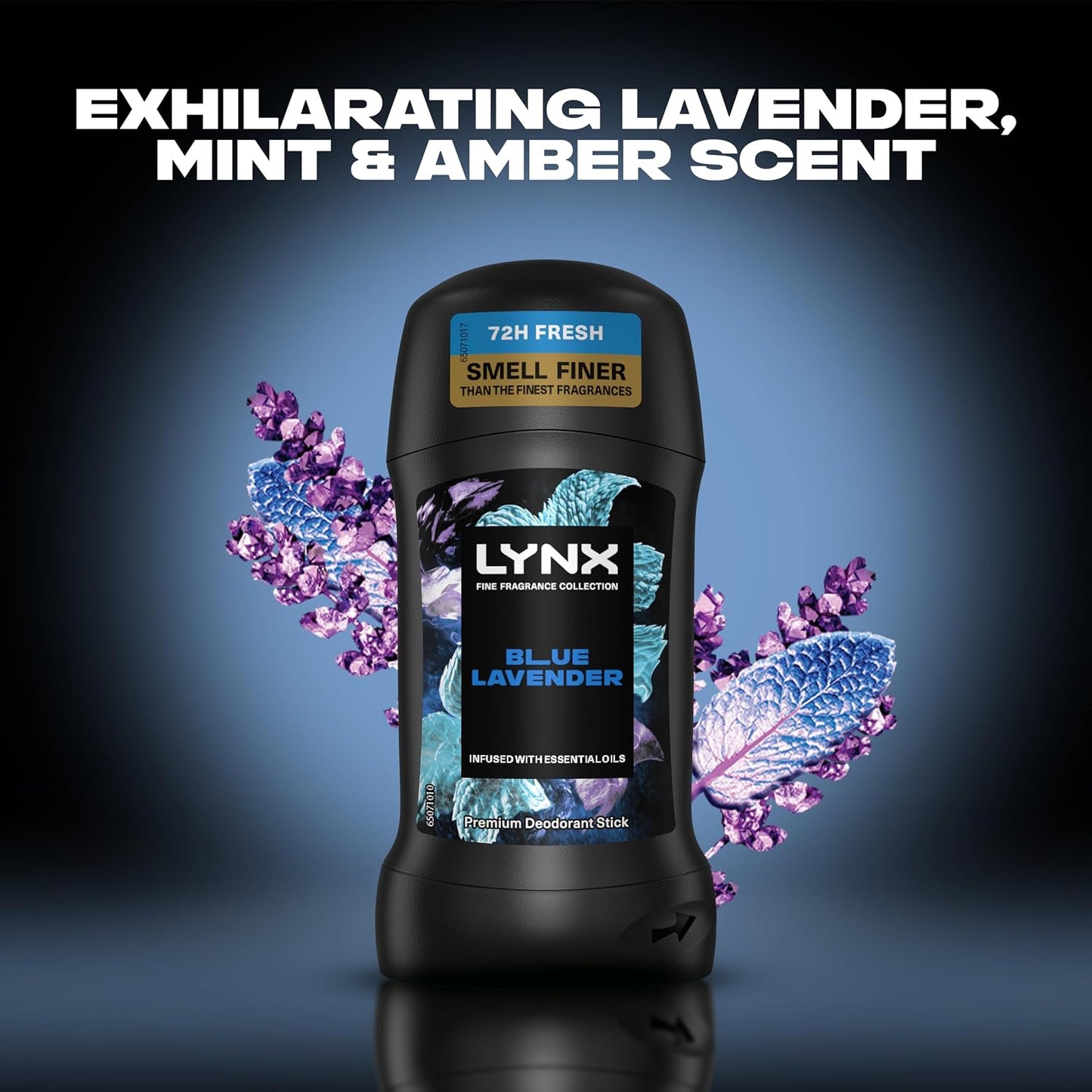 Lynx Fine Fragrance Collection Blue Lavender Premium Deodorant Stick Men's Deodorant with a lavender, mint &amp; amber fragrance for 72 hour odour protection 50 ml