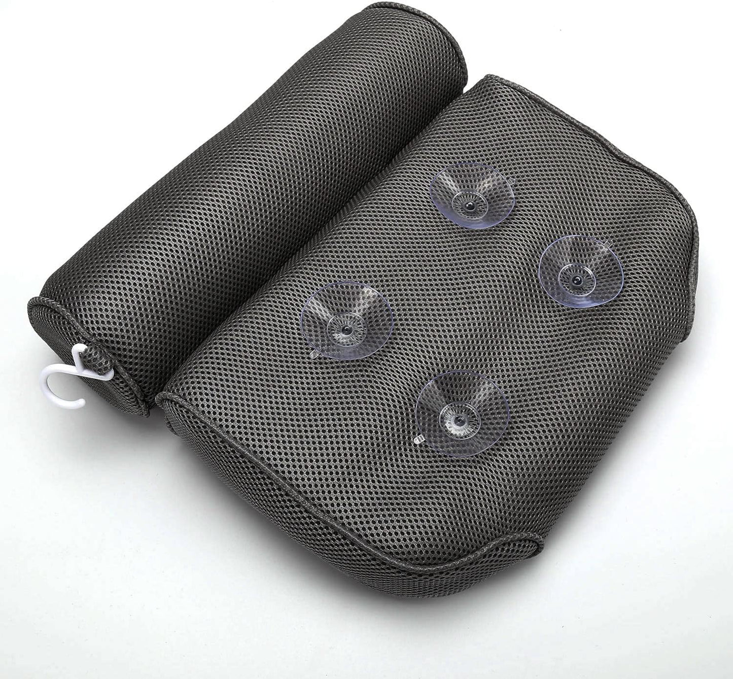 Taylor &amp; Brown Spa Bath Pillow with Head, Neck, Shoulder and Back Support. Non-Slip, Extra Thick, Soft and Large 38x35cm for The Ultimate Relaxation Experience. Fits Any tub, Grey