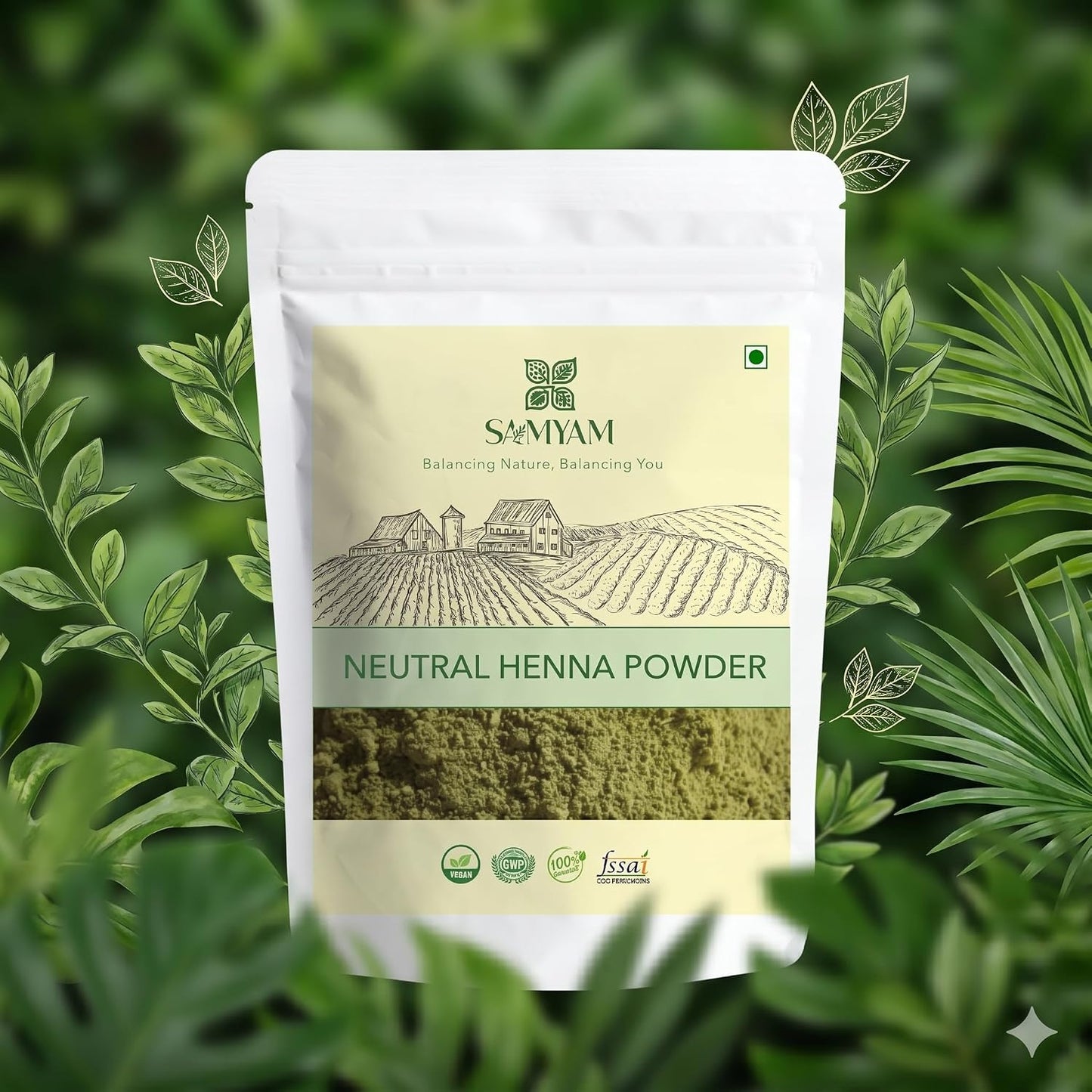 SAMYAM COLORLESS/Neutral Henna (Cassia obovata) Powder - 200g Pack | Natural Hair Conditioner, PPD and Chemical Free