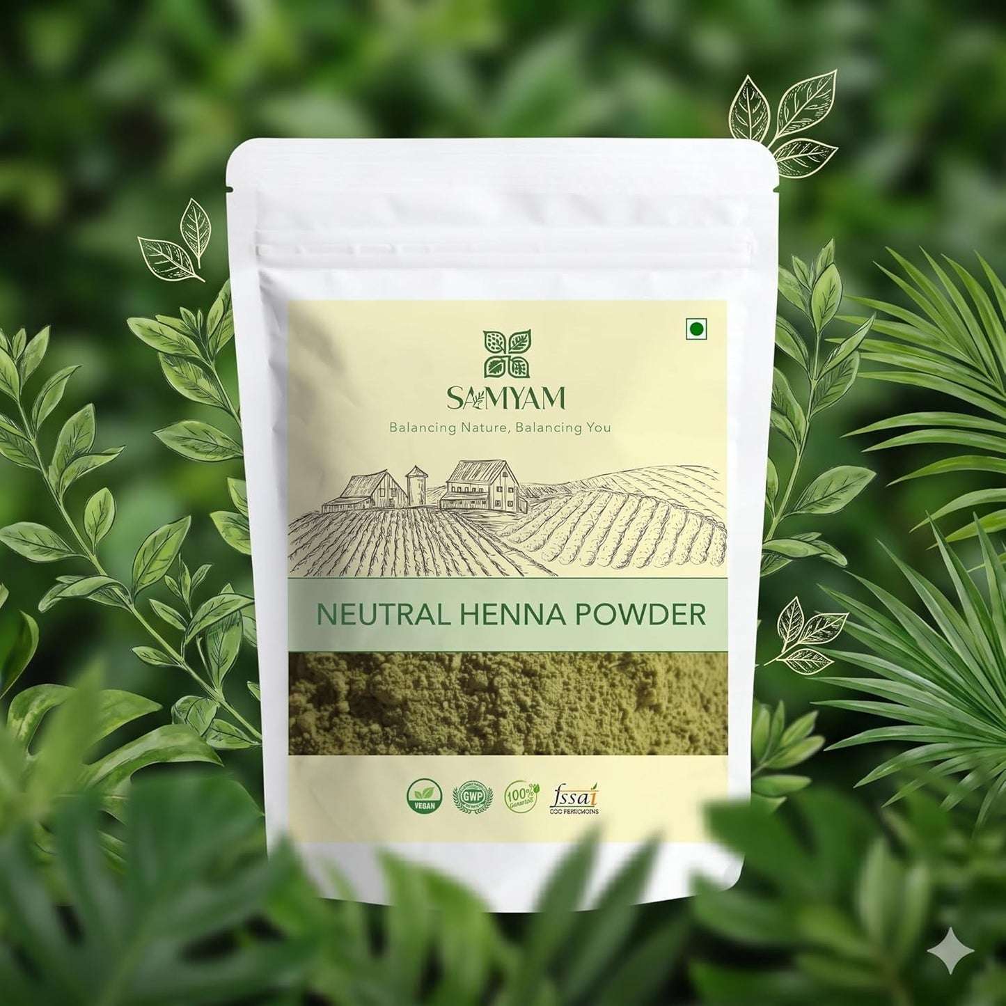 SAMYAM COLORLESS/Neutral Henna (Cassia obovata) Powder - 200g Pack | Natural Hair Conditioner, PPD and Chemical Free