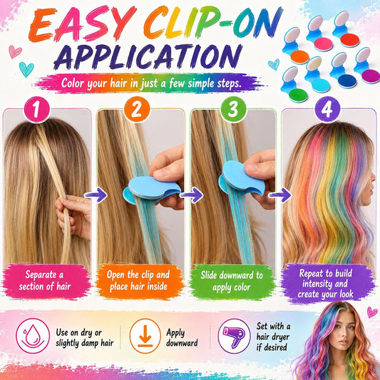 8 Colors Temporary Hair Chalk Hair Dye For Girls Kids Adults, Washable Hair Color Makeup For Sport Events Halloween Christmas Birthday Cosplay Festivals Hair DIY Party