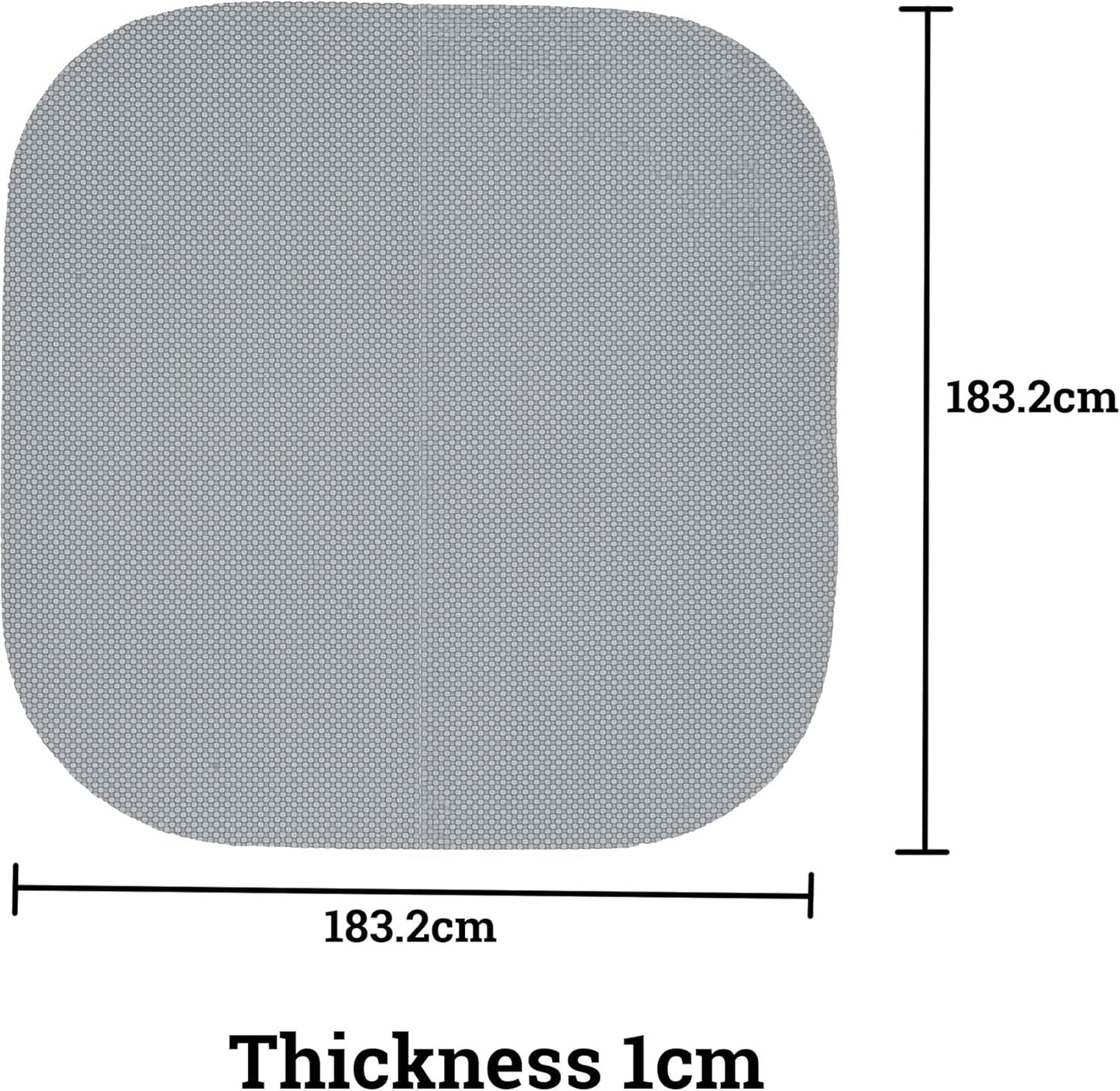 SHATCHI 4/6 Bathers Round/Square Bubble Mat Heat Preservation Energy Saving for All Mspa and Hot tubs, Grey
