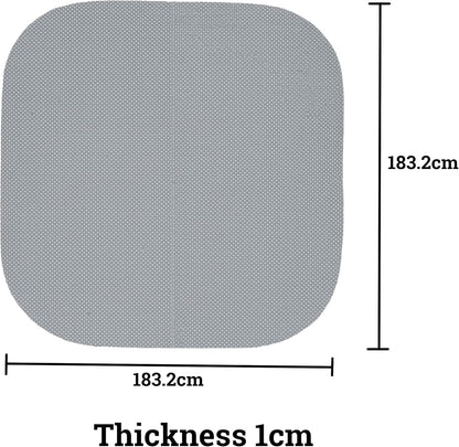 SHATCHI 4/6 Bathers Round/Square Bubble Mat Heat Preservation Energy Saving for All Mspa and Hot tubs, Grey