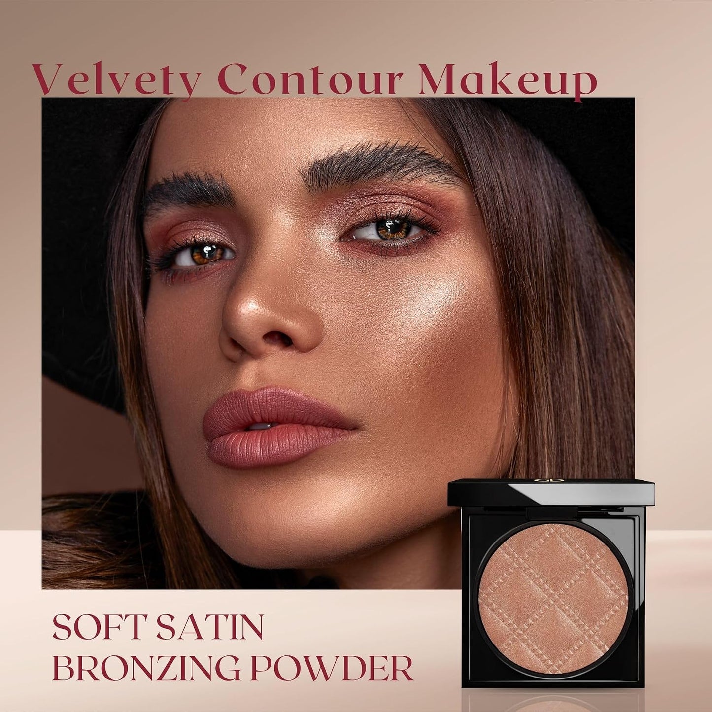 GA-DE Idyllic Soft Satin Bronzing Powder, 62 - Velvety Contour Makeup - Smooth and Creamy Bronzer Makeup - Blends Effortlessly and Evenly - 0.49 oz