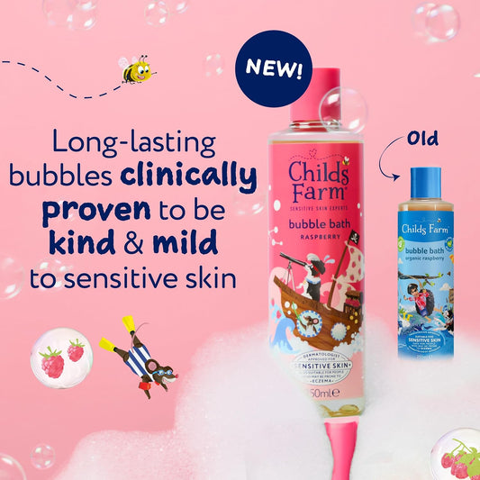 Raspberry bubbles that actually care for tiny skin