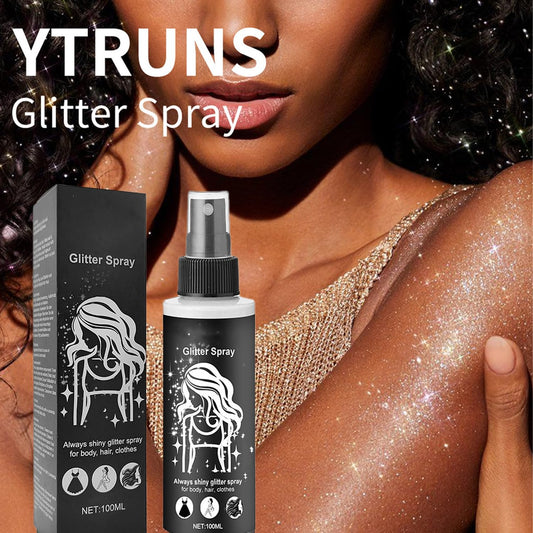 Long-Lasting Silver Hair and Body Glitter Spray, 100ml Shimmer for Face, Multi-Purpose Party and Makeup