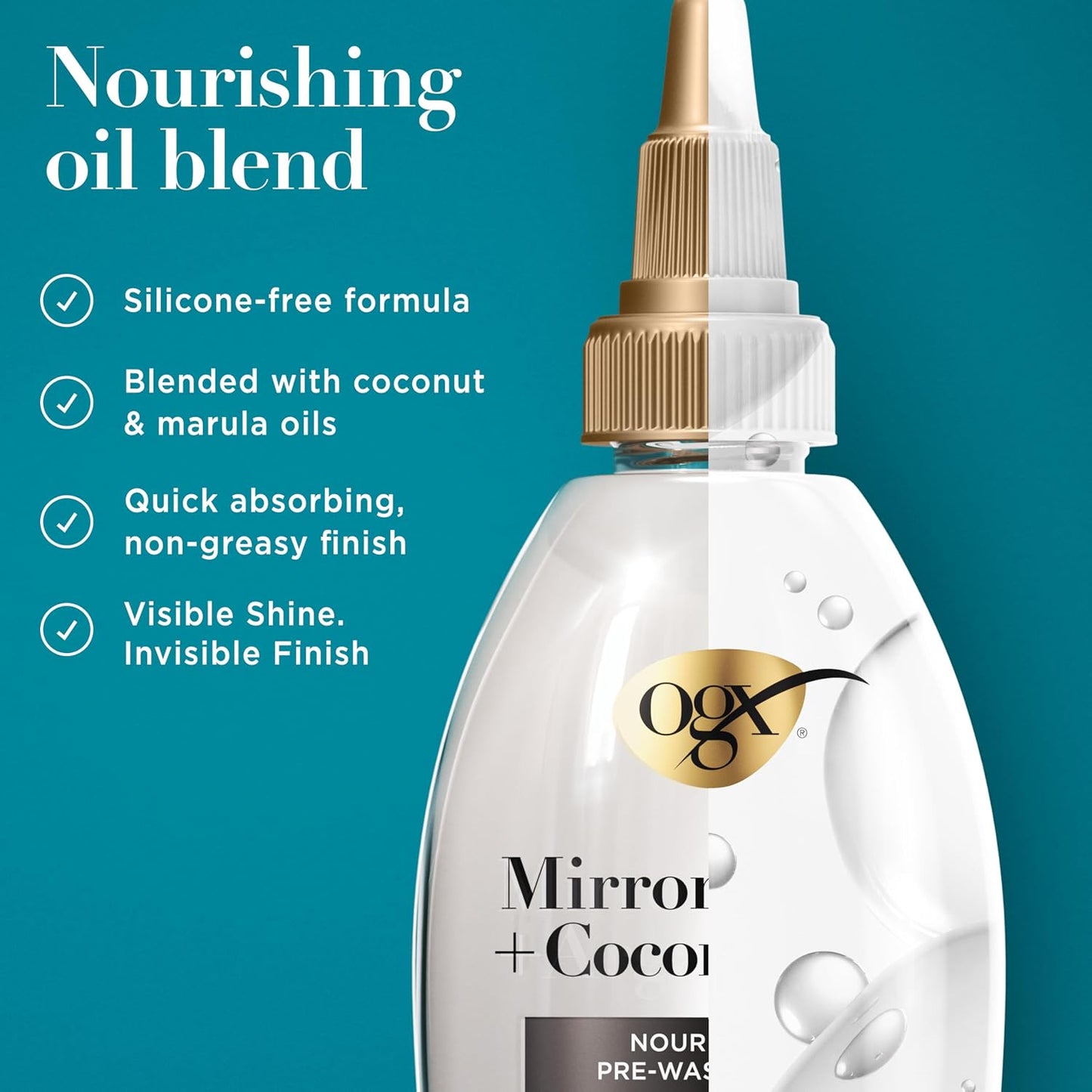 OGX Mirror Shine + Coconut Oil Nourishing Pre-Wash Gloss 118ml