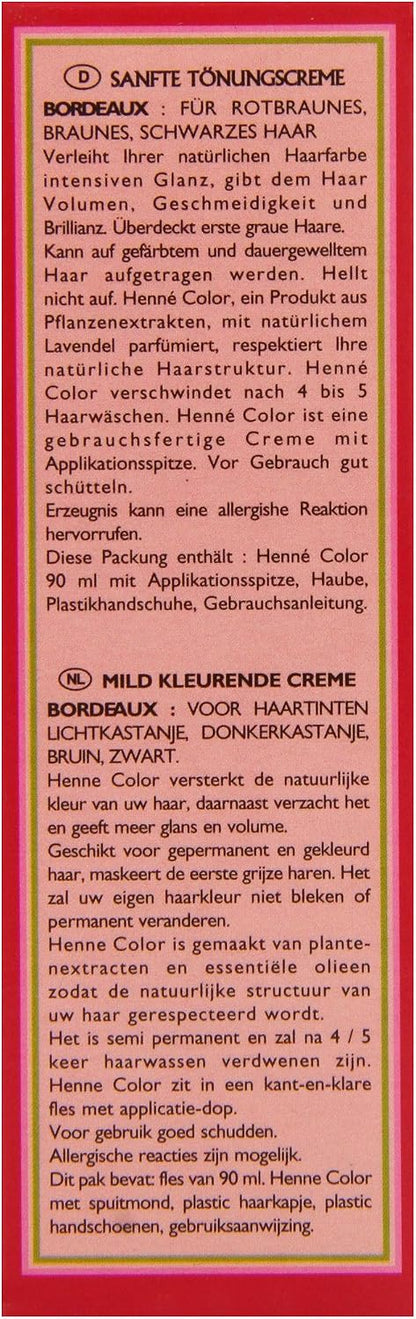 Henne Color Burgundy Henna Hair Colouring Cream 90 ml