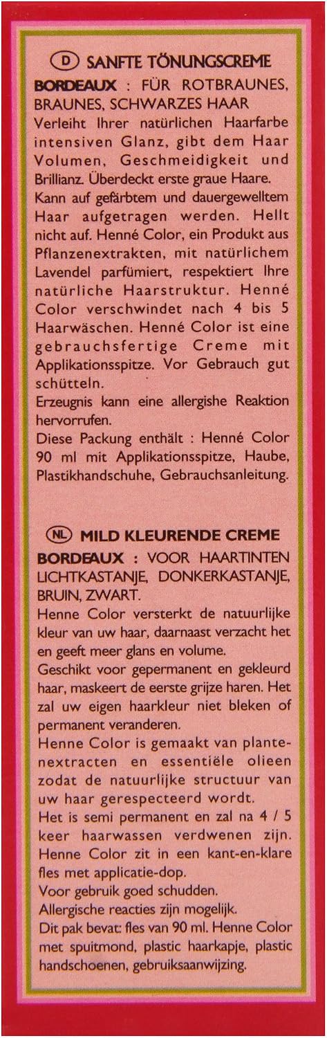 Henne Color Burgundy Henna Hair Colouring Cream 90 ml