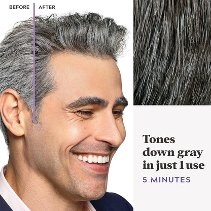 Just For Men Touch of Grey Dark Brown Hair Dye For a Natural Salt &amp; Pepper Look, T45