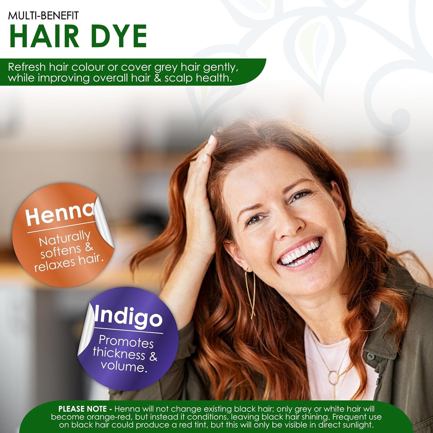 Davis Finest - Henna &amp; Indigo Powder - 200g Combo Pack (100g Each) - 100% Organic Hair &amp; Beard Dye - Natural Colouring for Men &amp; Women - Softening, Thickening &amp; Volumising - PPD-Free &amp; Vega