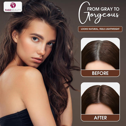 Grey Hair Root Cover Up Mascara | Instant Dark Brown Touch up Wand for Men &amp; Women, Quick Concealer Brush to Hide Grey Roots, Easy Temporary Hair Colour Solution (Dark Brown)
