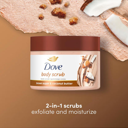 Body Scrub, Brown Sugar &amp; Coconut Butter, 10.5 oz (298 g), Dove