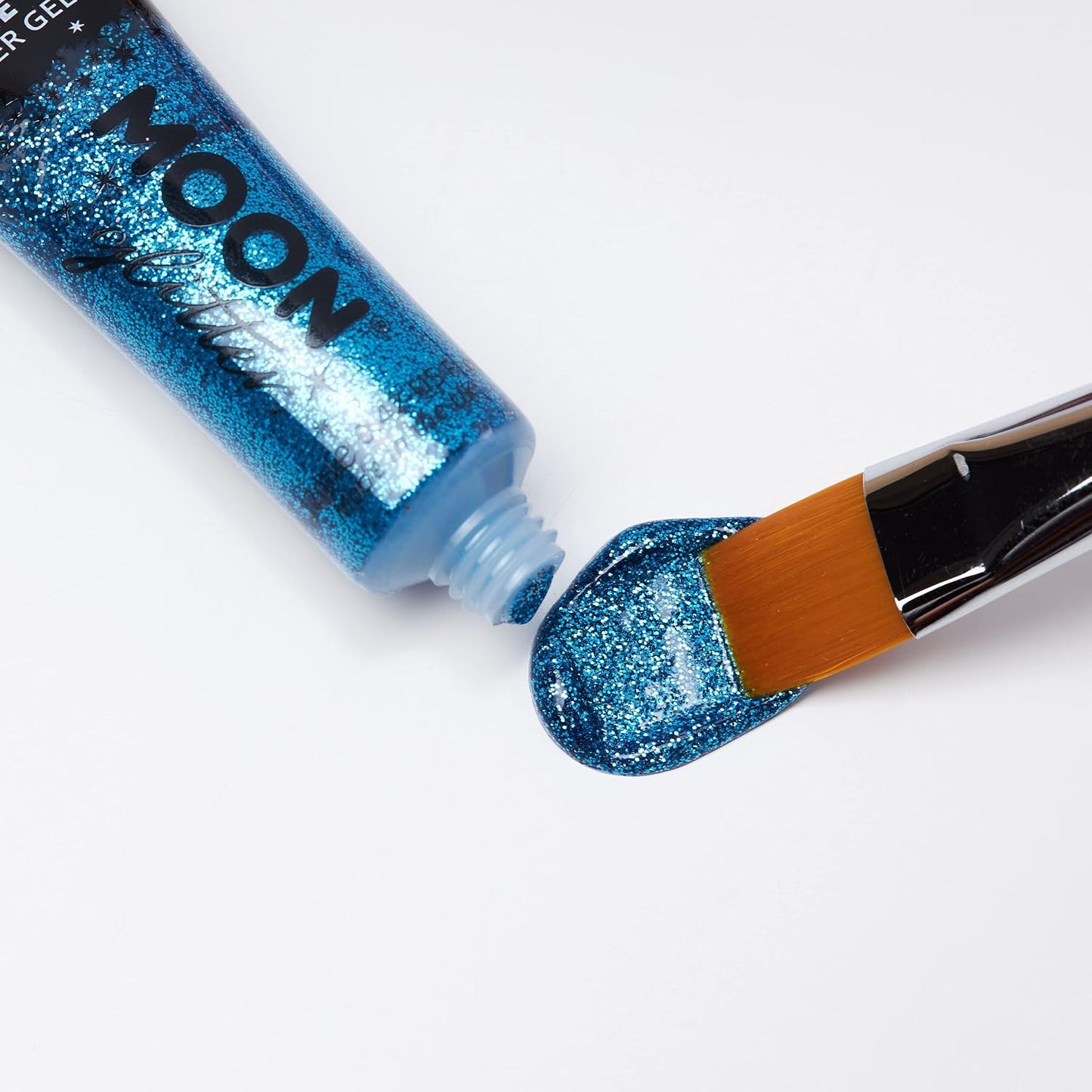 Classic Fine Face &amp; Body Glitter Gel by Moon Glitter - Red - Cosmetic Festival Glitter Face Paint for Face, Body, Hair, Nails - 12ml