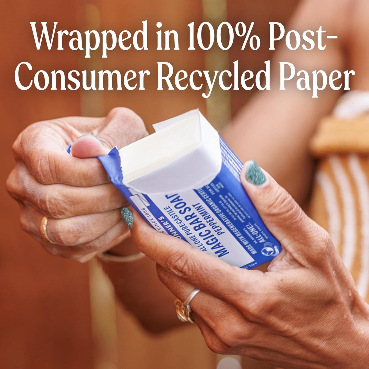 Dr Bronner's - Peppermint Pure-Castile Bar Soap, 140g Bar
