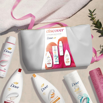 Dove Gift Set with Two Body Washes, Body Lotion, Anti-Perspirant and Beauty Bag, Perfect Gifts for Her, 4 Piece