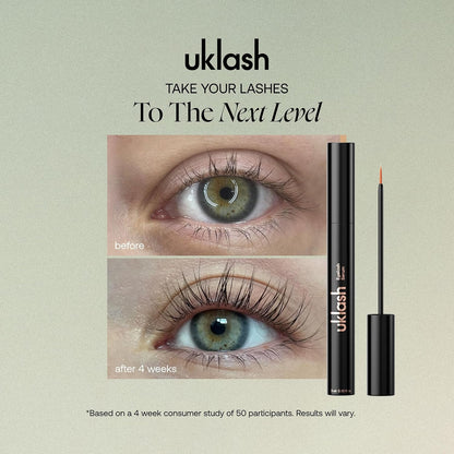 UKLASH Eyelash Growth Serum For Longer &amp; Fuller Lashes - 3ml. Clinically Proven Formula for Naturally Longer Lashes and Extensions. Vegan &amp; Cruelty-Free