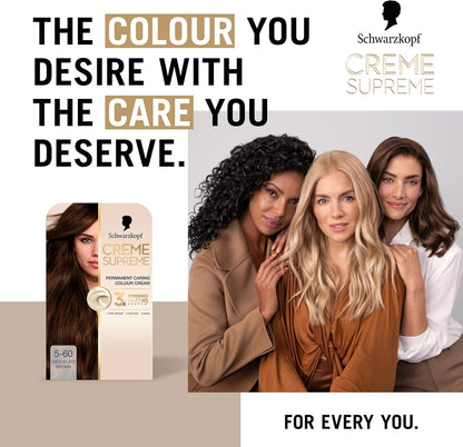 Chocolate brown hair, no drama – just Schwarzkopf Creme Supreme