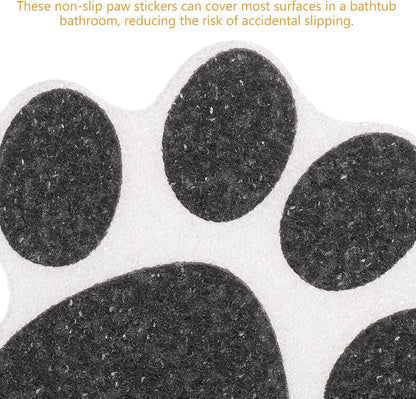 Anti-Slip Paw Print Stickers 9.5X9.5 Inch Non Slip Bath Decals for Bathtub Shower Floor and Stairs Adhesive Decorative Safety Grip Pads