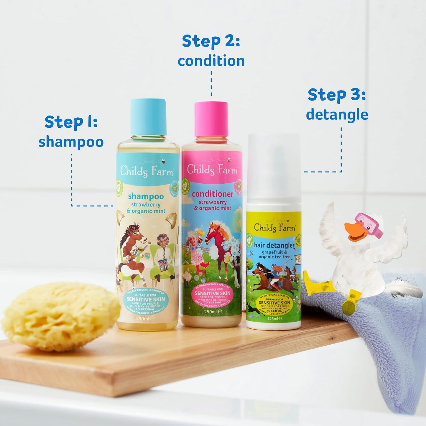 Childs Farm | Kids Hair Detangler 125ml | Grapefruit &amp; Organic Tea Tree | Detangles &amp; Smooths | Suitable for Dry, Sensitive &amp; Eczema-prone Skin