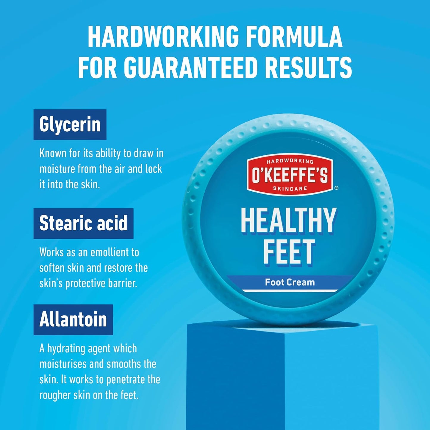 O'Keeffe's Healthy Feet Jar 91g - Foot Cream for Very Dry Skin, Cracked Heels and Feet | Instantly Boosts Moisture Levels, Creates a Protective Layer &amp; Prevents Moisture Loss | camping-soaps-and-shampoos