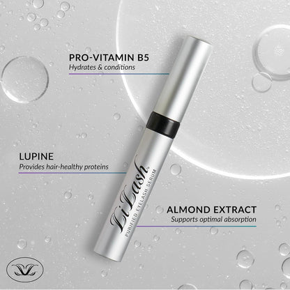 LiLash Purified Eyelash Serum for Longer &amp; Fuller-Looking Lashes - Eyelash Enhancer, Safe for Use with Contacts, Lash Extensions, Sensitive Eyes - Vegan &amp; Cruelty-free (2mL, 90-Day Supply)
