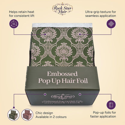 EMBOSSED POP UP HAIR FOILS FOR COLOUR vintage pink