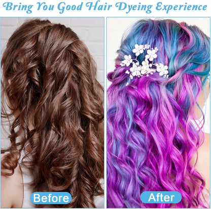 6 Pcs Hair Highlighting Caps, Hair Coloring Cap with Plastic Hooks Disposable Highlighting Dyeing Cap for Salon Hairs Dyeing Hairdressing