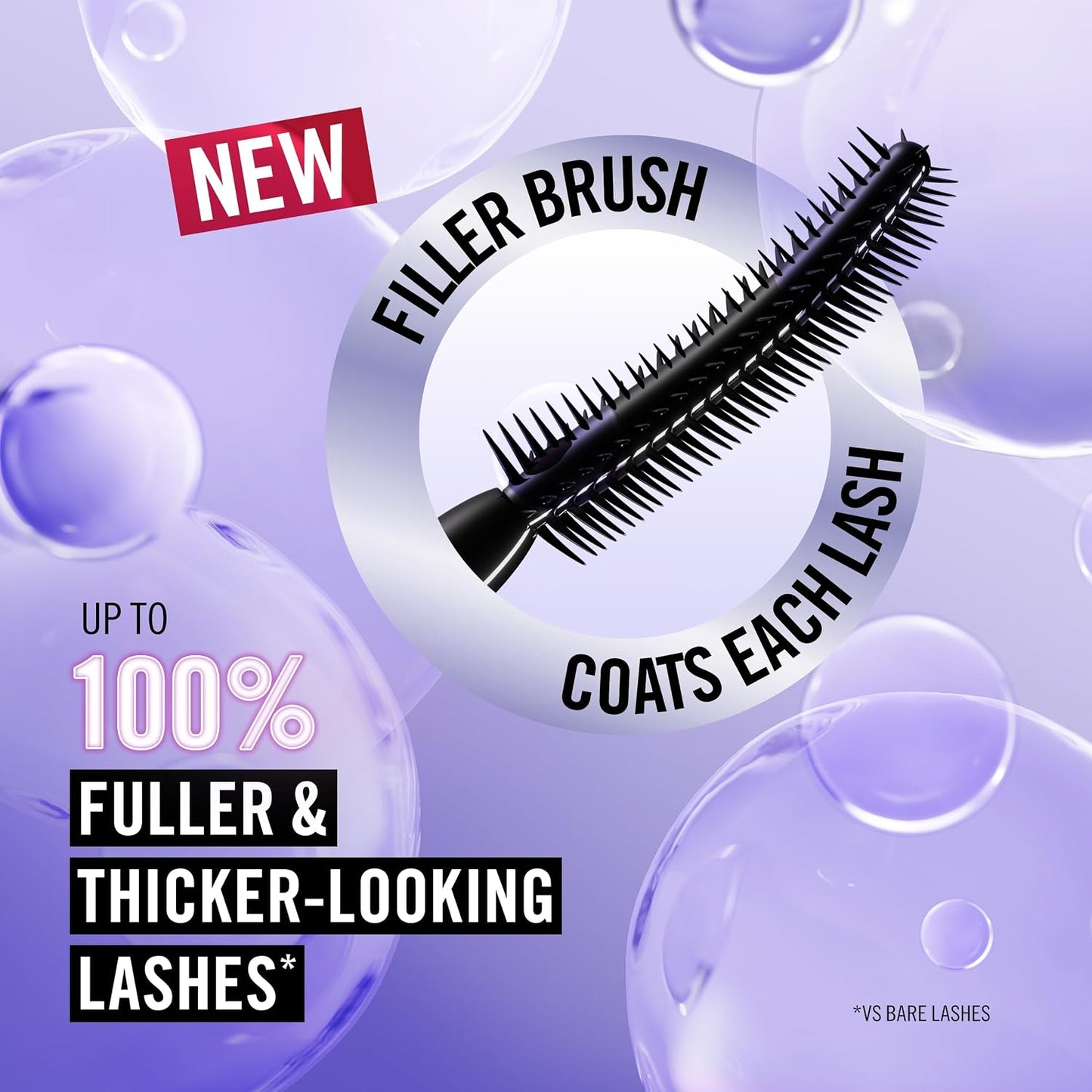 Rimmel Wonder'Bond Lash Filler + Hyaluronic Mascara, 001 Black, Bold Volume, Ultra Curved Brush Design, Long Lasting, Clump-Free, Smudge Proof, Comfortable All Day Wear, Cruelty Free, 11ml