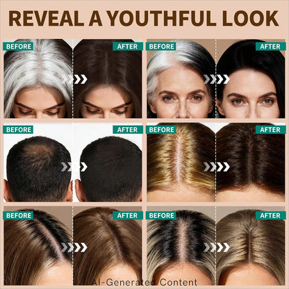 KIMUSE Hairline Powder, Root Touch Up Hair Color, Instantly Conceals Hair Loss, Bald Spot Thin Hair Powder with Dual-ended Hairline Brush for Women and Men, Transfer-proof &amp; Sweat-proof