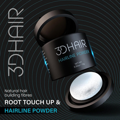 Root Touch Up &amp; Hairline Powder 10g – Covers Grey Roots &amp; Thinning Hair – Sweat &amp; Water Resistant – Hair Concealer for Bald Spots &amp; Fill-In for Men &amp; Women (Medium Brown)