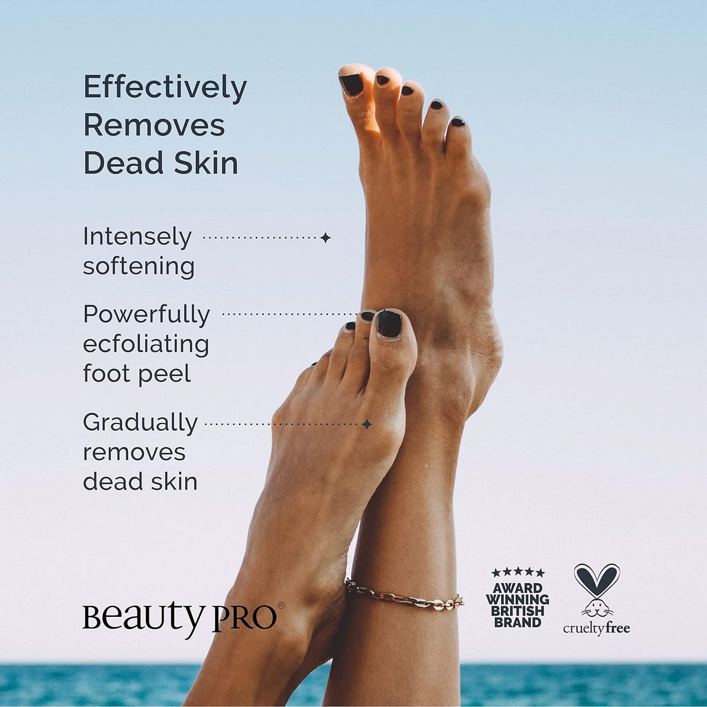 BeautyPro Foot &amp; Callus Peel Mask Exfoliating Socks for Cracked Heels &amp; Dead Skin Vegan Foot Care for Soft, Smooth Feet Multi Award Winning Brand