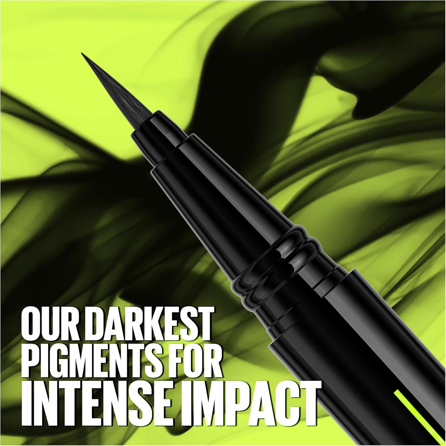 Maybelline Pen Eyeliner, Waterproof, Brush Tip Liner, Delivers Bold, Saturated, Even Impact In 1 Continuous Line, Smudge, Fade &amp; Flake Resistant, Jet Black